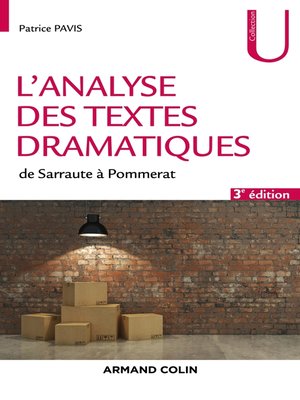 cover image of L'analyse des textes dramatiques--3e éd.